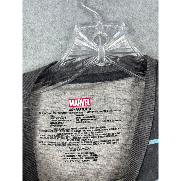 Thor T-Shirt Men's S Gray Short Sleeve Marvel Super Heros Double Sided NWT - Picture 2 of 6